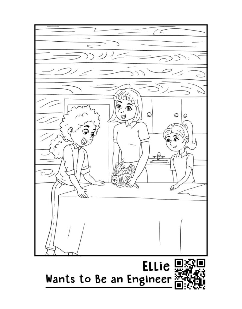 leo oster and laura galan ellie wants to be an engineer coloring sheets
