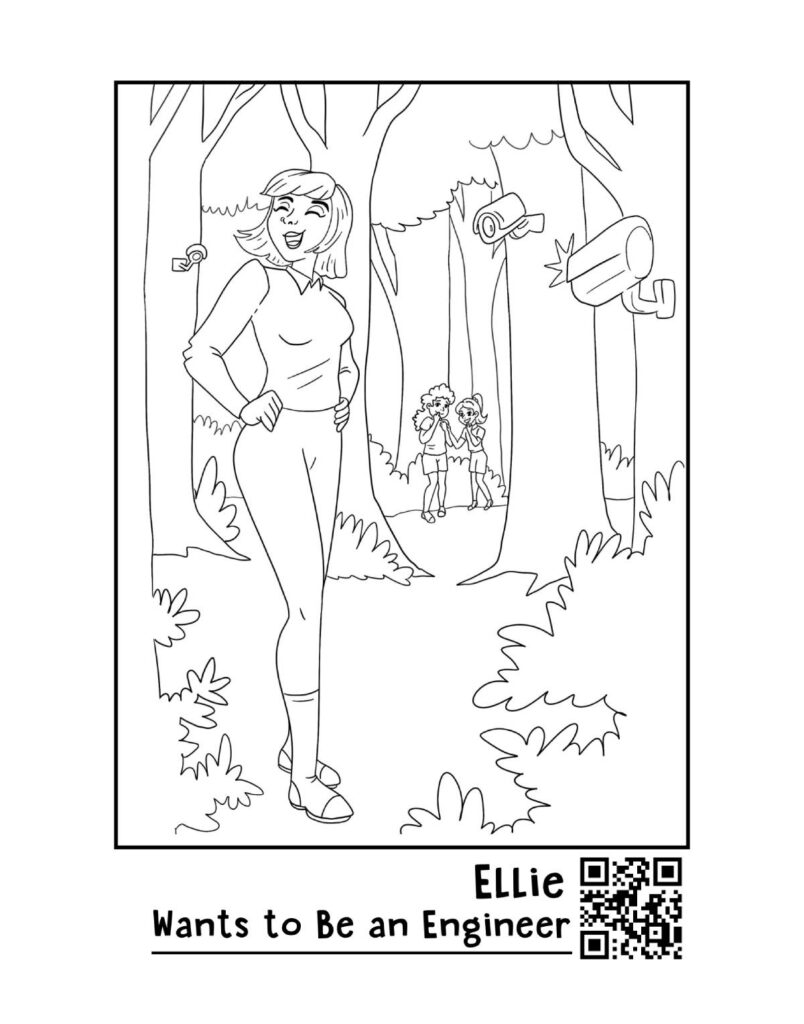 leo oster and laura galan ellie wants to be an engineer coloring sheets